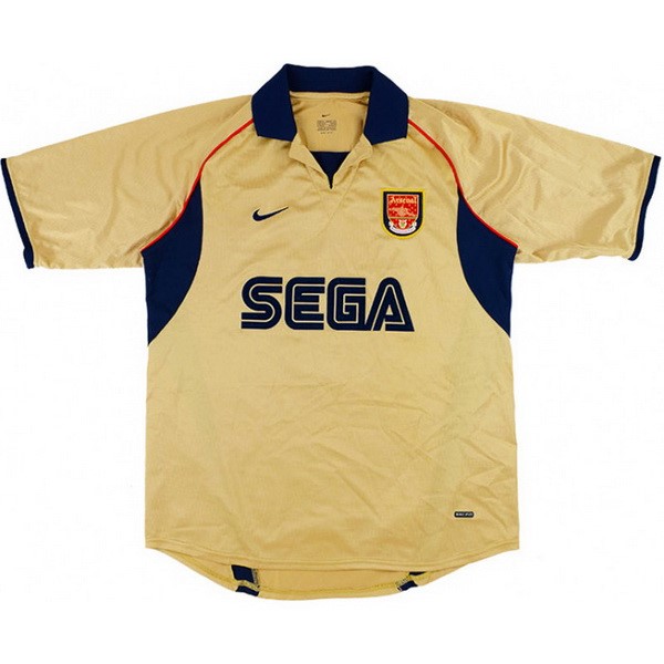 Tailandia Camiseta Arsenal Segunda Equipación Retro 2001 2002 Amarillo